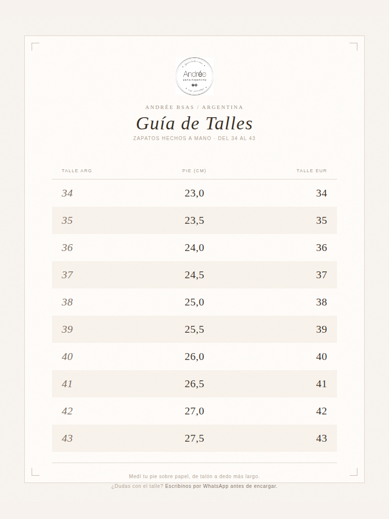 guia de talles